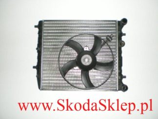 Chłodnica silnika Skoda Fabia I, Fabia II, Romster z wentylatorem 6Q0121201B/Z