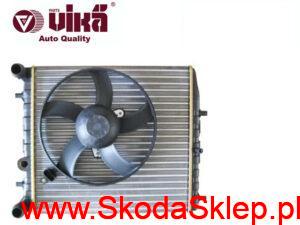 Chłodnica silnika Skoda Fabia I 1,4 MPI z wentylatorem - 6Q0121201B AQ Vika