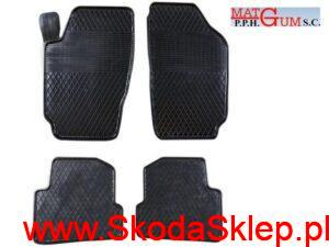 Dywaniki gumowe Skoda Fabia III czarne - MatGumX26