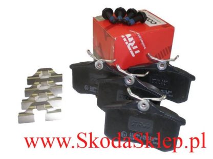 Klocki hamulcowe tył Skoda Octavia, Roomster, Rapid Fabia Octavia II Yeti do tarcz 253mm -TRW 1J0698451 1K0698451J