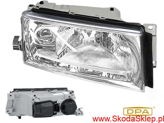 Lampa, reflektor prawy z halogenem Skoda Octavia I po 2001 r. - DPA 1U1941018D