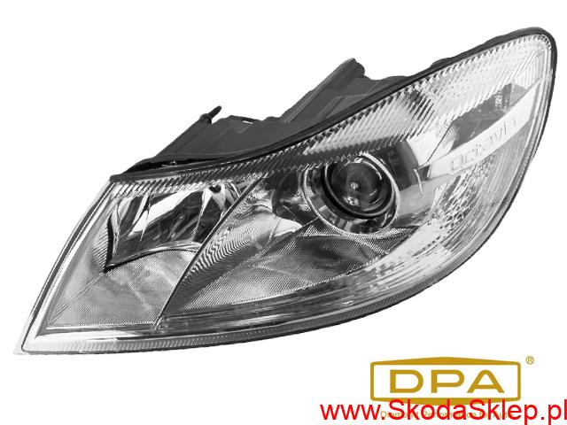 Lampa, reflektor przedni lewy Skoda Octavia II po 2009 r. -DPA 1Z1941017S