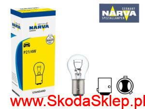 214w Żarówka P21/4W dwuwłóknowa 21W 4W - N10251002 Narva
