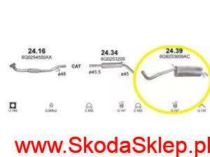 Tłumik końcowy Skoda Fabia I 1,4 hatchback - 6Y6253609 Polmo