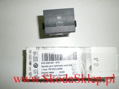 2503_1228730752_wwwwwwwwlsasssssssfyyyyy Włącznik ogrzewania tylnej szyby Skoda Fabia 6Y0959621/O