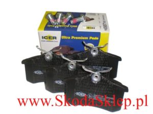 Klocki hamulcowe tył Skoda Octavia, Roomster, Rapid  Fabia Octavia II Yeti do tarcz 253mm -Icer 1J0698451/P 1K0698451J/P