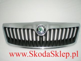 Atrapa, kratka wlotu powietrza, osłona chłodnicy Skoda Octavia II po 2009  -oryginał  1Z0853669B/O
