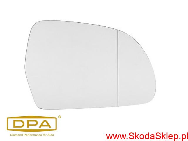 Szkło, wkład lusterka Skoda Octavia II po 2009r prawe -DPA 4F0857536AF