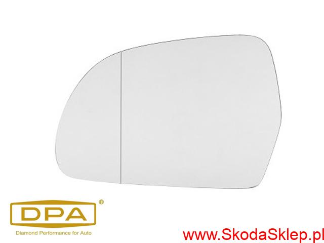 Szkło, wkład lusterka Skoda Octavia II  po 2009r lewe -DPA 4F0857535AF