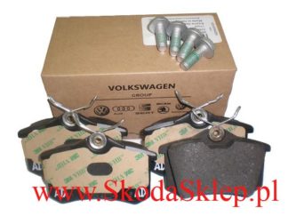 Klocki hamulcowe tył Skoda Octavia, Roomster, Rapid  Fabia Octavia II Yeti do tarcz 253mmm -oryginał  1J0698451/O 1K0698451J/O