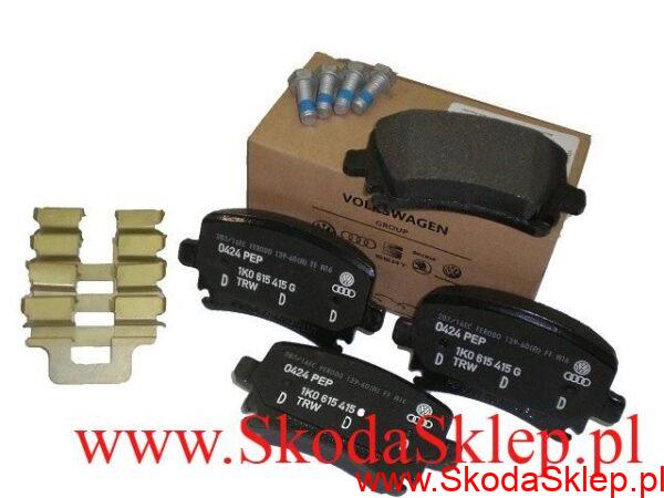 Klocki hamulcowe tył Skoda Octavia II, Superb II, Yeti do tarcz 260mm, 282 mm Oryginał 1K0698451G