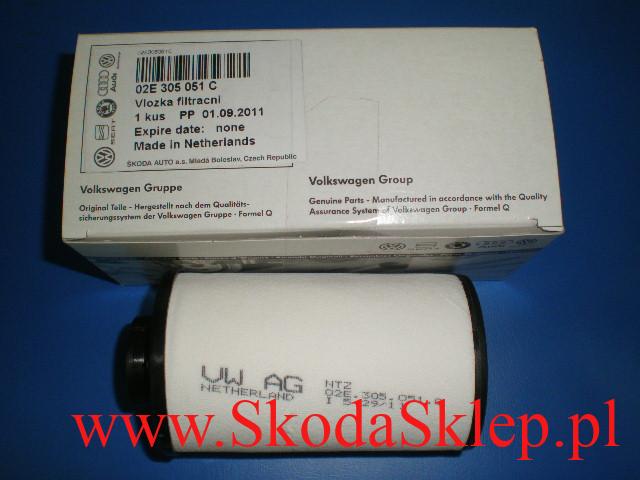 Filtr oleju do automatycznej skrzyni biegów DSG Skoda Octavia II, Yeti -Oryginał 02E305051C