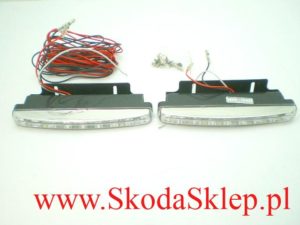 Lampy do jazdy dziennej diody led DRL 8LED WHITE+ SYS AUTO ON/OF
