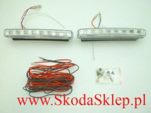 Lampy do jazdy dziennej diody led DRL 8LED WHITE+ SYS AUTO ON/OF