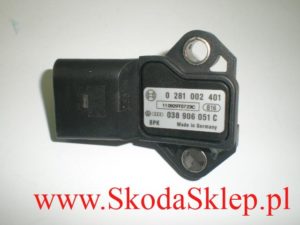 Czujnik ciśnienia doładowania Skoda Fabia/Fabia II/Octavia/ Octavia II/Roomster/Superb/ Superb II/Yeti 038906051C