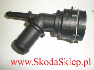 Króciec, złącze przewodu nagrzewnicy Skoda Octavia I -oryginał 1J0122291B