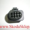 Wtyczka 8 pinowa zamka drzwi przód Skoda Fabia i/ Octavia I 1J0973714