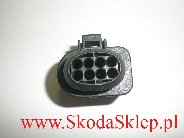 Wtyczka 8 pinowa zamka drzwi przód Skoda Fabia i/ Octavia I 1J0973714