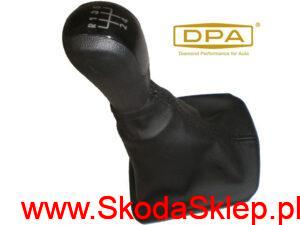 Gałka dźwigni zmiany biegów + osłona dźwigni zamiany biegów Skoda Octavia II czarna - DPA 1Z0711141C