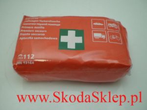 Apteczka samochodowa pierwszej pomocy zgodna z normą UE z ustnikiem