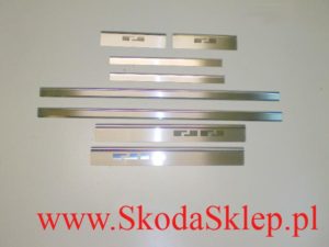 Listwy progowe, nakładki ochronne progów nierdzewne Skoda Octavia III