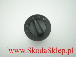 Włącznik świateł Skoda Octavia od 2001r zielone podświetlenie 3B0941531C