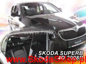 Owiewki Skoda Superb II sedan przód i tył - Heko 28332