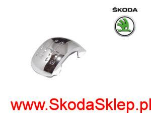 Nakładka, emblemat gałki zmiany biegów (5 speed) Skoda Octavia II, Yeti - Oryginał 1Z0798001