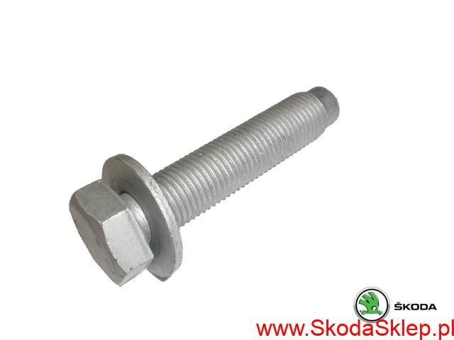 Śruba mocowania amortyzatora tył dolna Skoda Octavia II Superb II -oryginał WHT003467