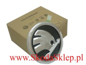 Znaczek, znak, emblemat, logo Skoda Fabia II po 2013r przód -oryginał 5J0853621