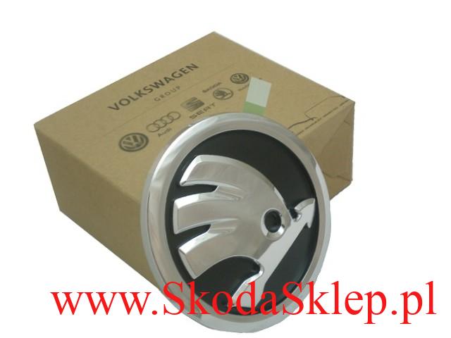 Znaczek, znak, emblemat, logo Skoda Fabia II po 2013r przód -oryginał 5J0853621