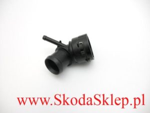 Króciec, złącze górne chłodnicy szybkozłącze Skoda Fabia, Octavia, Rapid, Roomster, Superb, Yeti -oryginał 6Q0122291E