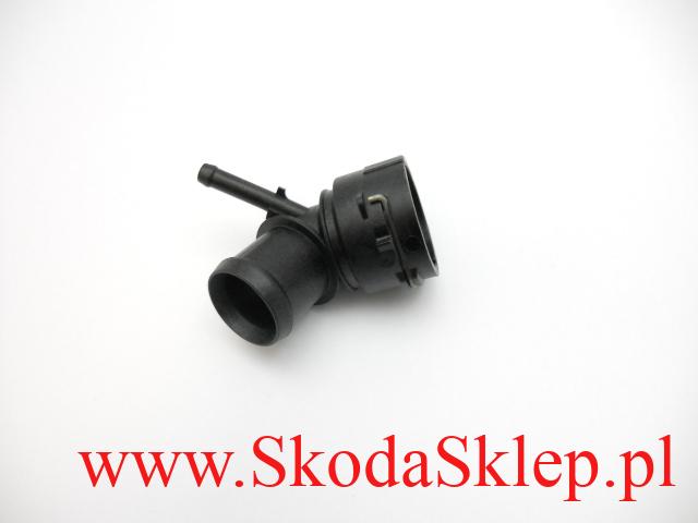 Króciec, złącze górne chłodnicy szybkozłącze Skoda Fabia, Octavia, Rapid, Roomster, Superb, Yeti -oryginał 6Q0122291E