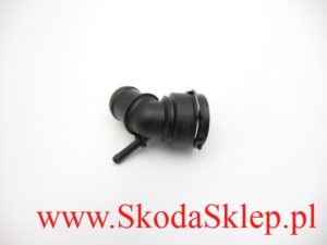 Króciec, złącze górne chłodnicy szybkozłącze Skoda Fabia, Octavia, Rapid, Roomster, Superb, Yeti -oryginał 6Q0122291E