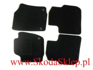Dywaniki welurowe czarne Skoda Rapid