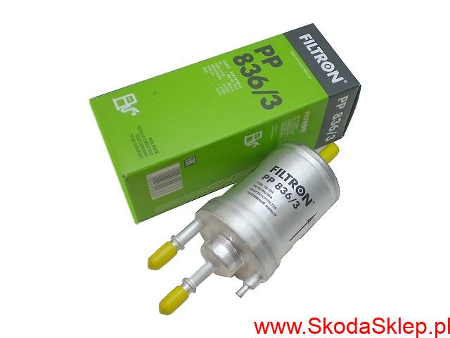 Filtr paliwa Skoda Fabia I benzyna z zaworem 3 bary -Filtron 6Q0201051B