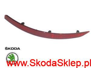 Listwa odblaskowa zderzaka tył lewa Skoda Octavia III hatchback po 2017 r. - oryginał 5E5945105A