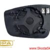 Szkło, wkład lusterka Skoda Fabia III, Rapid prawe 5JA857522C