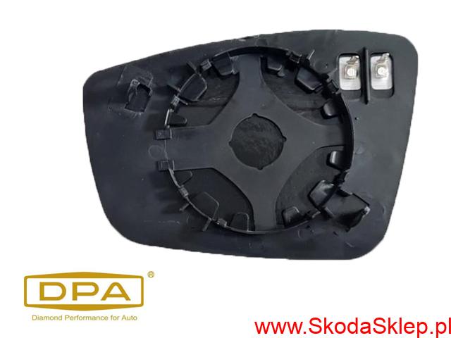 Szkło, wkład lusterka Skoda Fabia III, Rapid prawe 5JA857522C