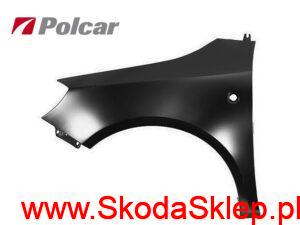 Błotnik Skoda Fabia II, Roomster przód lewy - 5J0821021A Polcar