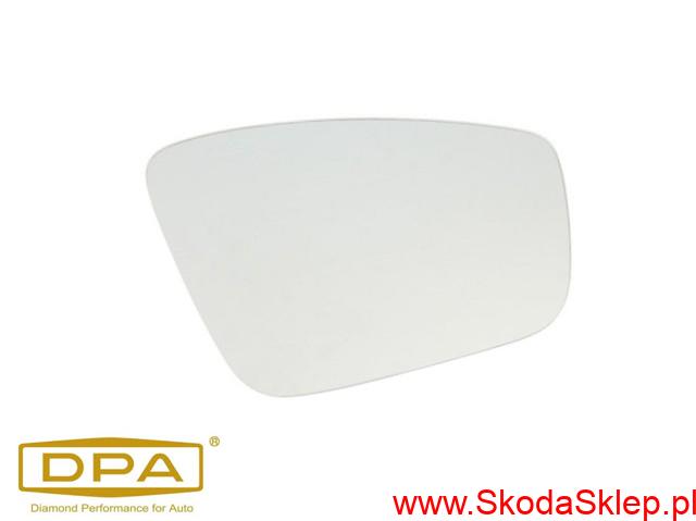 Szkło, wkład lusterka Skoda Fabia III, Rapid prawe 5JA857522C