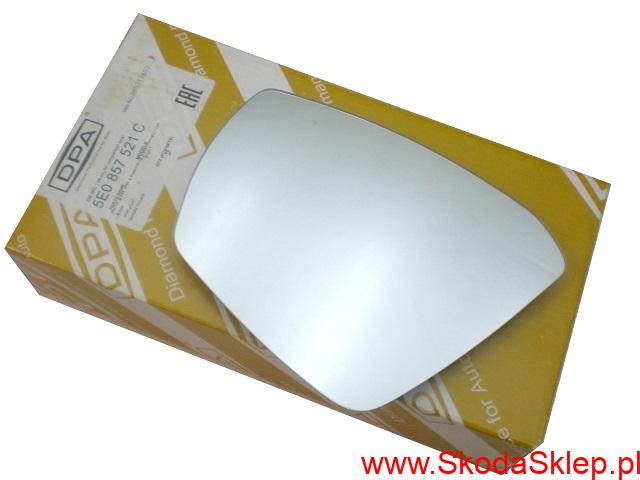 Szkło, wkład lusterka Skoda Octavia III lewe -DPA 5E0857521