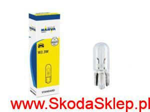 Żarówka bezcokołowa W2.3W trzeciego światła stop Skoda Octavia I - N90051002 Narva