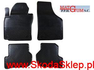 Dywaniki gumowe Skoda Octavia II, Yeti  czarne - MatgumCX23
