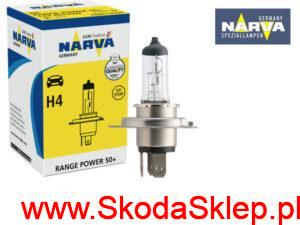 h4plus Żarówka H4 + 50 procent światła Skoda - N0177632 Narva
