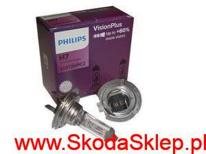h7philips Żarówki reflektora Philips H7 Vision Plus +60 procent 55W PX26d - Philips N10320102