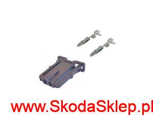 1j0971972kit_rki Wtyczka lampki oświetlenia tablicy rejestracyjnej Skoda z pinami 1J0971972