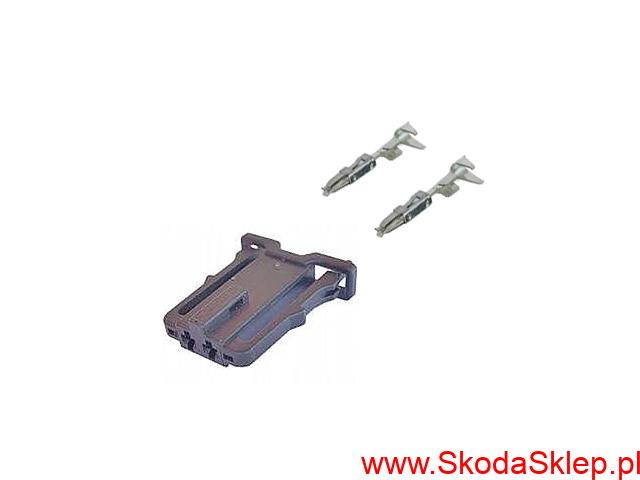 1j0971972kit_rki Wtyczka lampki oświetlenia tablicy rejestracyjnej Skoda z pinami 1J0971972