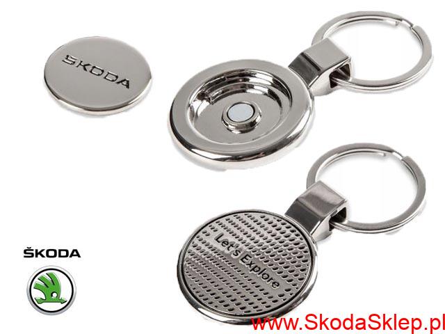 Brelok logo Skody z żetonem - oryginał 6U0087010