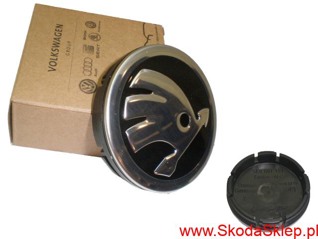 Kołpak, znaczek, logo felgi aluminiowej Skoda 5E0601151FOD